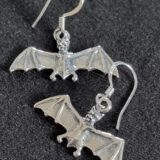 Bat Sterling Silver Earrings