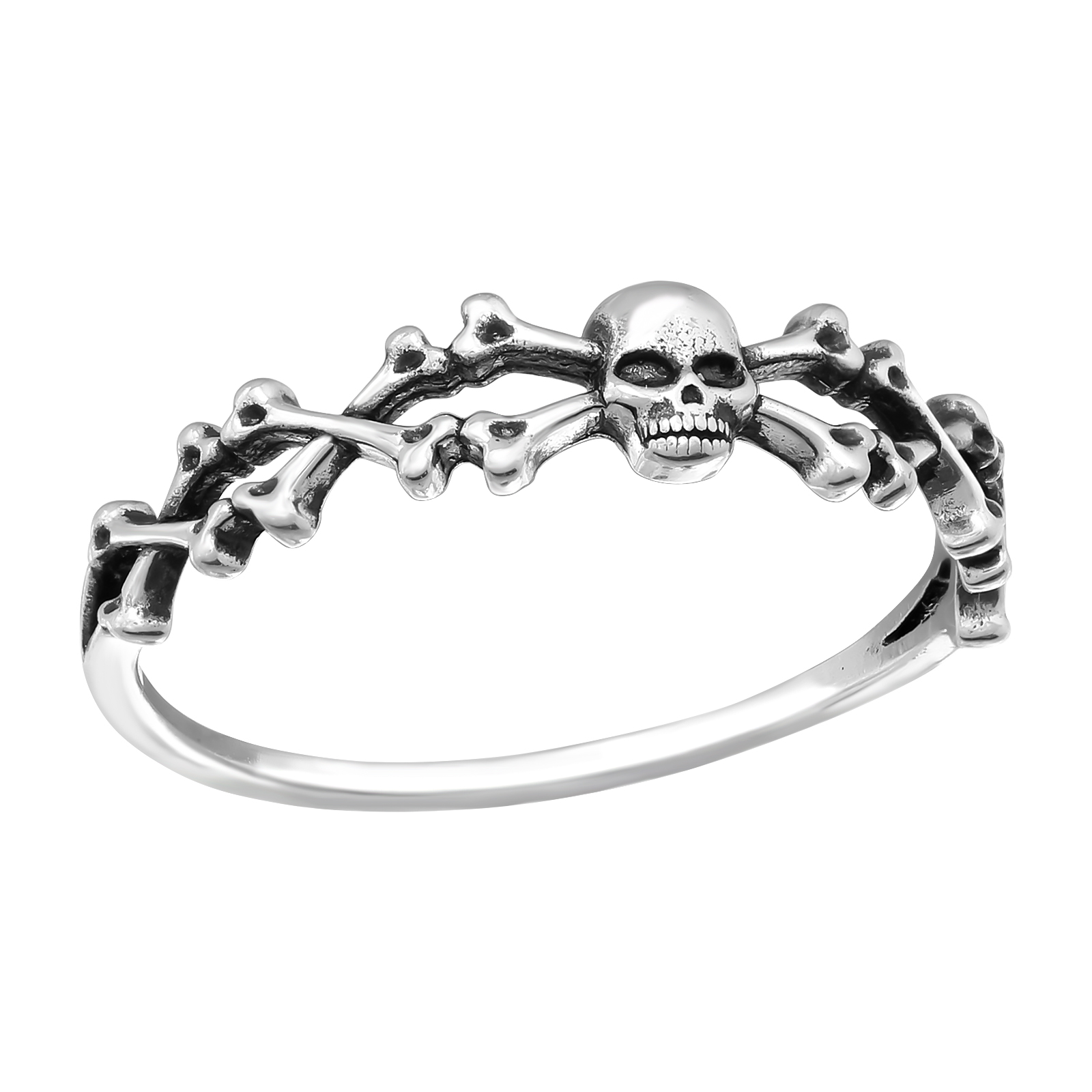 Skull - 925 Sterling Silver Plain Rings MS44855