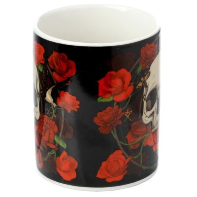 Skulls & Roses Red Rose Mug