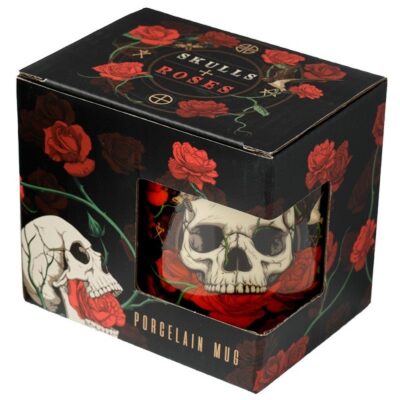 Skulls & Roses Red Rose Mug