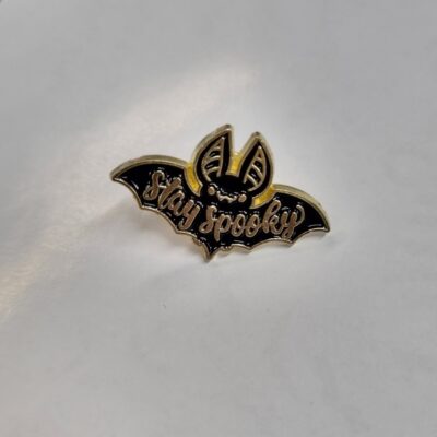 Stay Spooky Bat Pin Badge