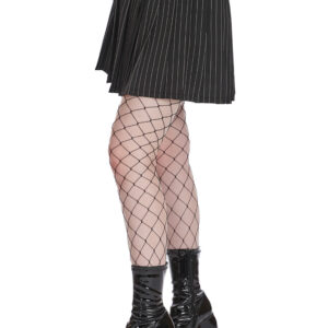 Black Core Pinstripe Skater Skirt Banned Apparel