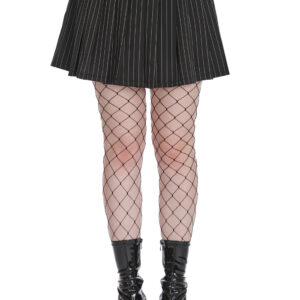 Black Core Pinstripe Skater Skirt Banned Apparel