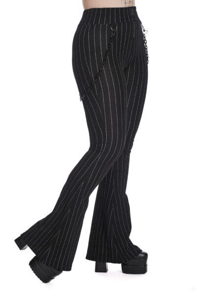 Charcoal Chic Flare Trousers Banned Apparel TR31215