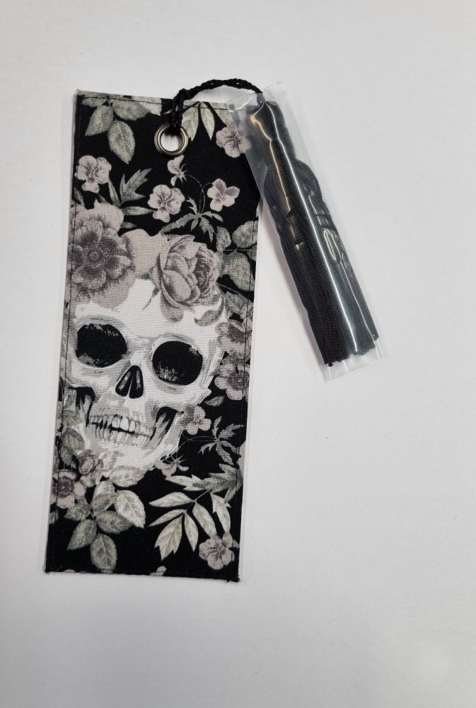 Floral Skull Bookmark Handmade