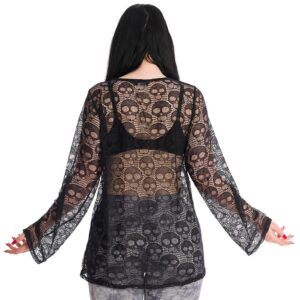 Lace Skull Top Banned Apparel