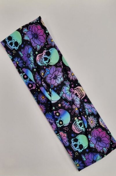 Multi Coloured Skull Twisted Headband Handmade