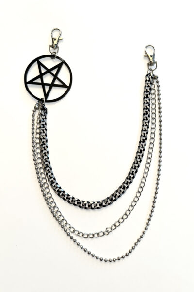 Triple Chain with Pentagram Banned Apparel AC45745