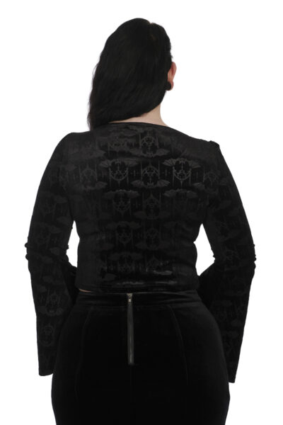 Voodoo Lady Gothic Bat Top Banned Apparel TP10660